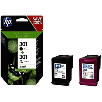 Cartouche d'Encre Compatible HP 301 Noir Tricolore