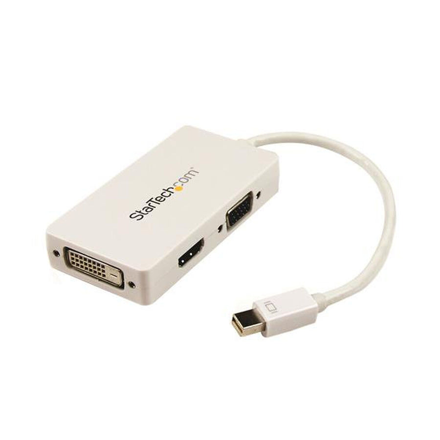 Adaptateur Mini DisplayPort vers VGA/DVI/HDMI Startech MDP2VGDVHDW Blanc