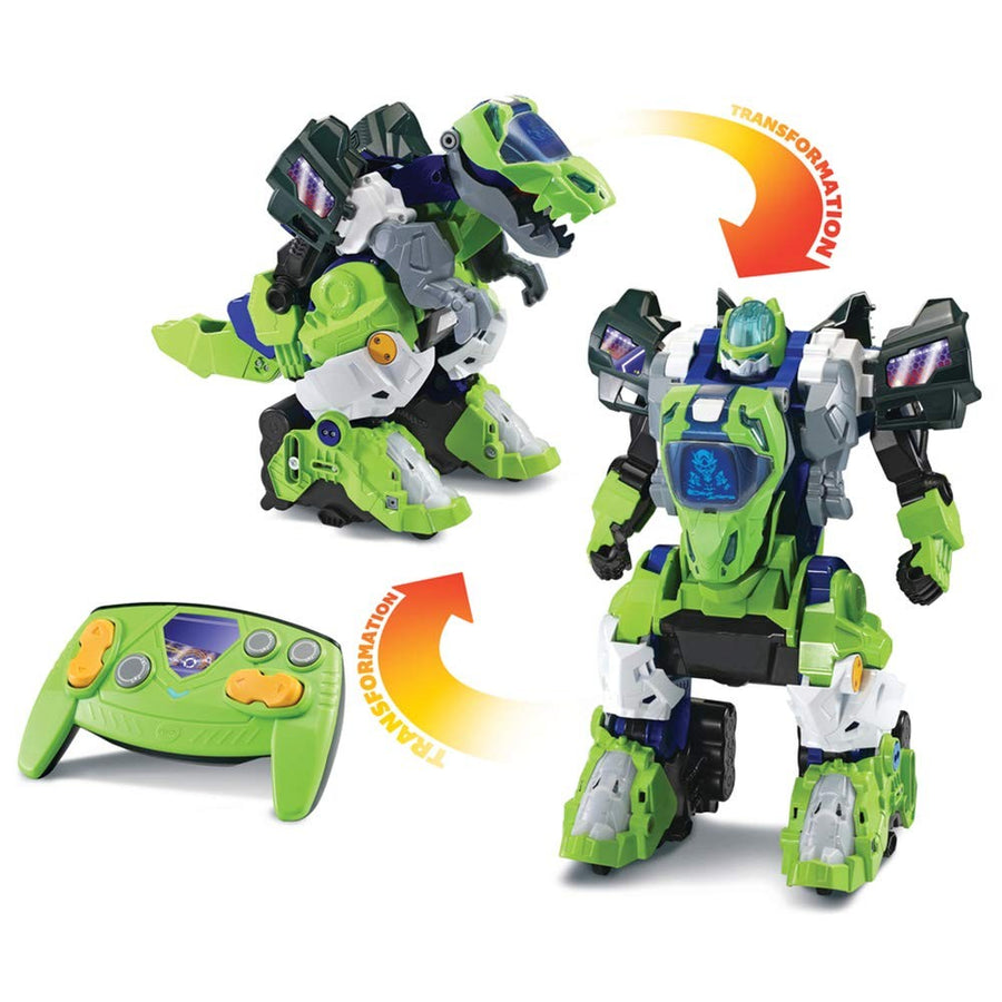 Robot Vtech Switch&Go Dinos Vert Dinosaure 2 en 1 Télécommandé