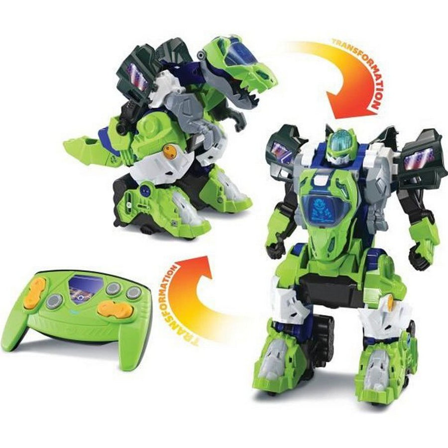 Robot Vtech Switch&Go Dinos Vert Dinosaure 2 en 1 Télécommandé