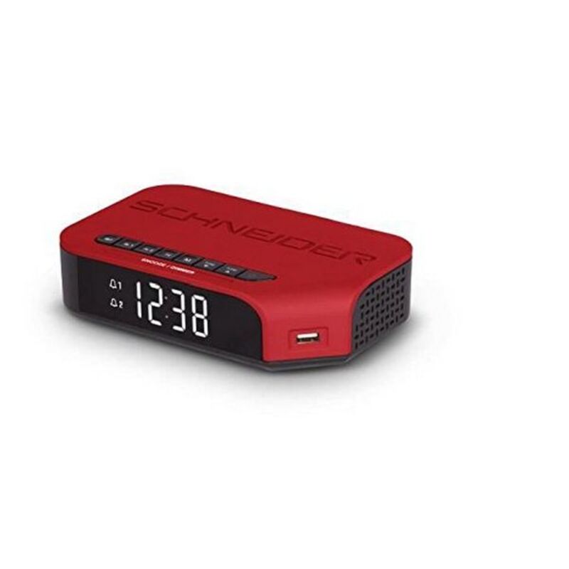 Radio-réveil Schneider VIVA SC310ACLRED AM/FM USB Rouge