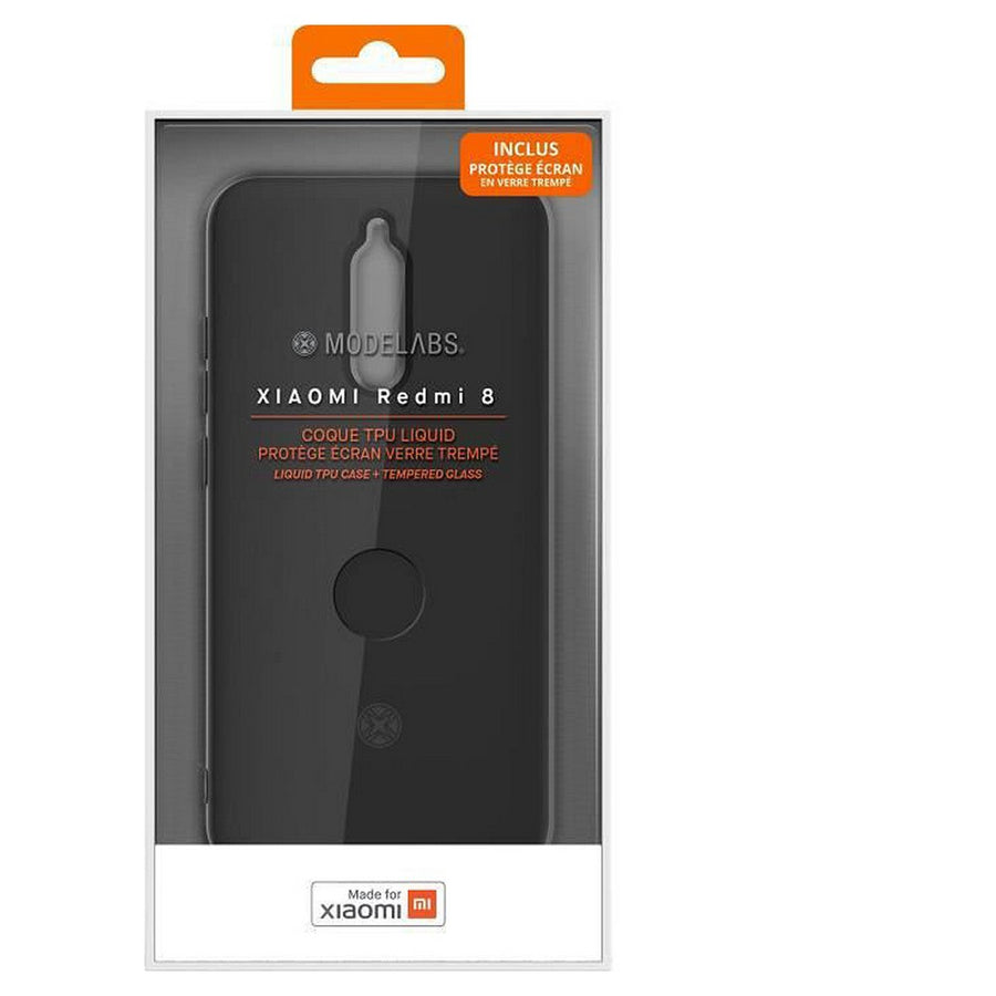 Protection pour téléphone portable Modelabs Écran de protection en verre trempé Noir TPU Xiaomi Redmi 8/8A