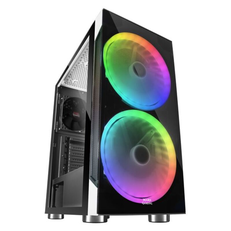 Boîtier ATX semi-tour Mars Gaming MC9W LED RGB Blanc