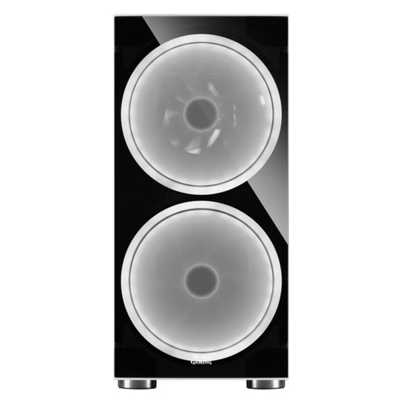 Boîtier ATX semi-tour Mars Gaming MC9W LED RGB Blanc