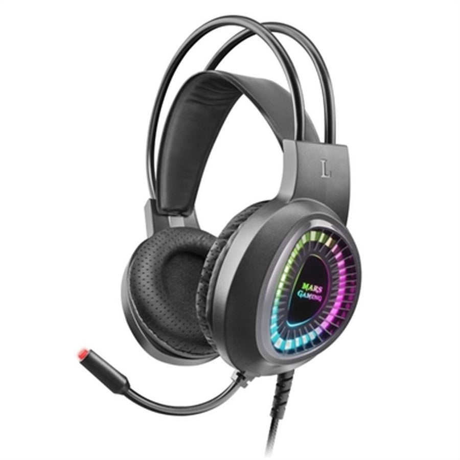 Casques avec Microphone Mars Gaming MH220 (1,8 m) Noir