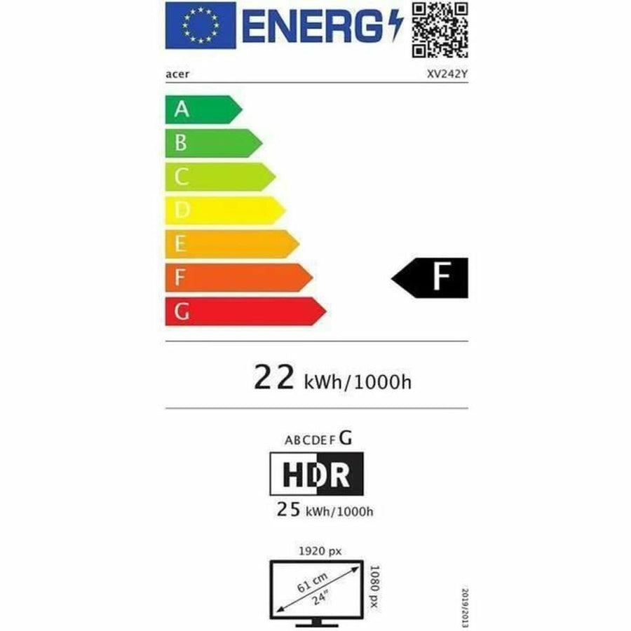 Écran Acer XV242 Y FHD IPS 144 Hz 23,8