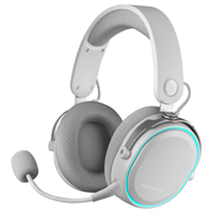 Casques avec Microphone Mars Gaming MHWW Auriculares Inalámbricos 7.1 + Micrófono Extraíble Blanco