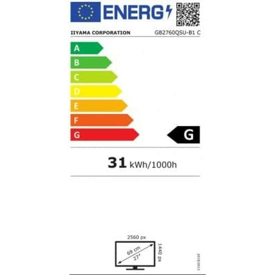 Écran Iiyama GB2760QSU-B1 WQHD 27