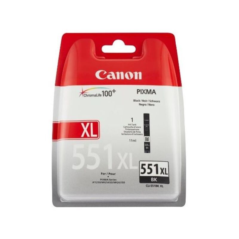 Cartouche d'Encre Compatible Canon CLI-551BK XL IP7250/MG5450 Noir