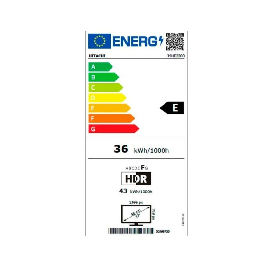 TV intelligente Hitachi 39HE2200 39