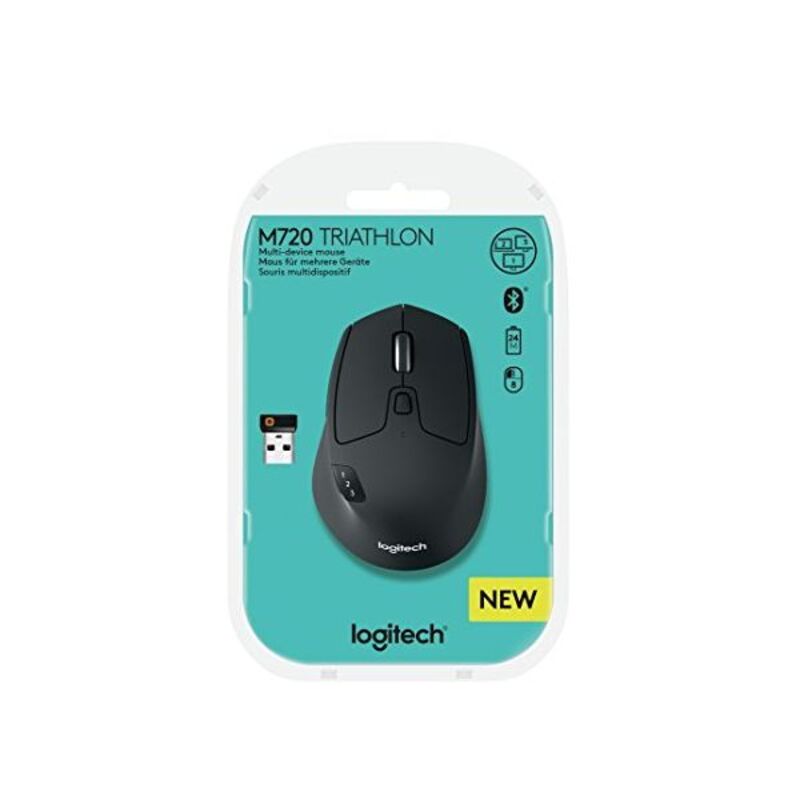 Souris Optique Sans Fil Logitech M720 1000 dpi Noir