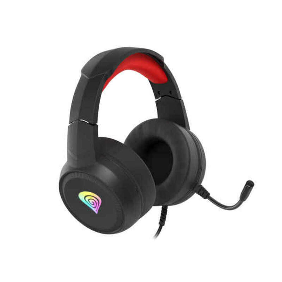 Casques Bluetooth avec Microphone Genesis Neon 200 Rouge Noir