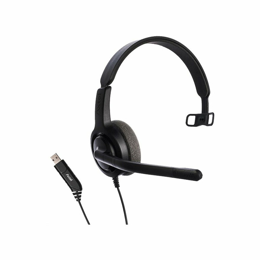 Casques avec Microphone Axtel  AXH-V28USBM Noir