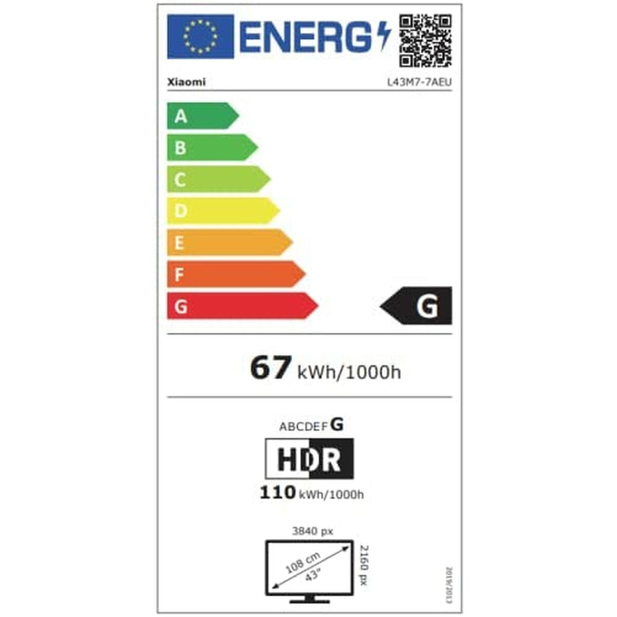 TV intelligente Xiaomi MI P1E L43M7-7 43