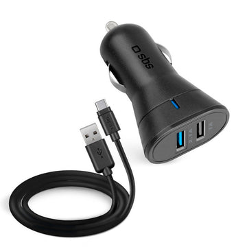 Chargeur de voiture SBS TEKITCRC2U21AUL USB x 2 2400 mAh