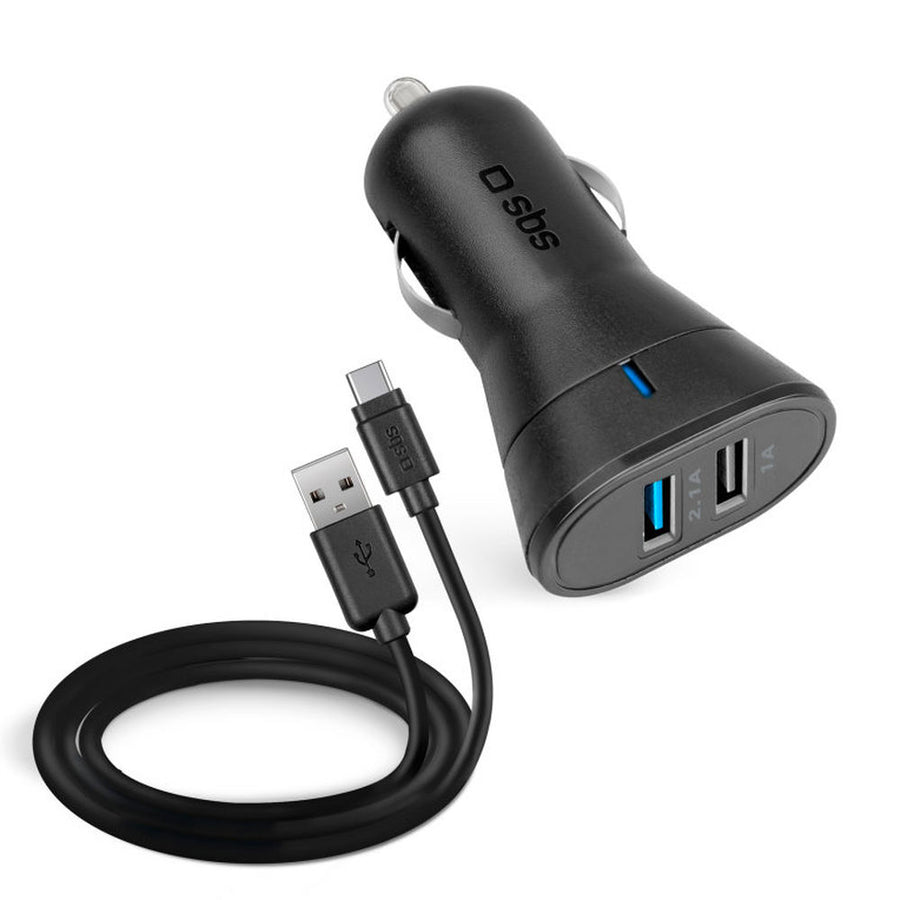 Chargeur de voiture SBS TEKITCRC2U21AUL USB x 2 2400 mAh