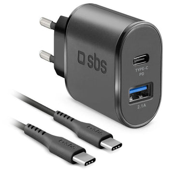 Chargeur Mural + Câble USB C SBS LB13462226 Noir