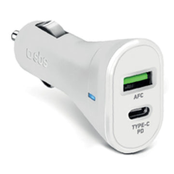 Chargeur de voiture SBS TECRPD20W Blanc
