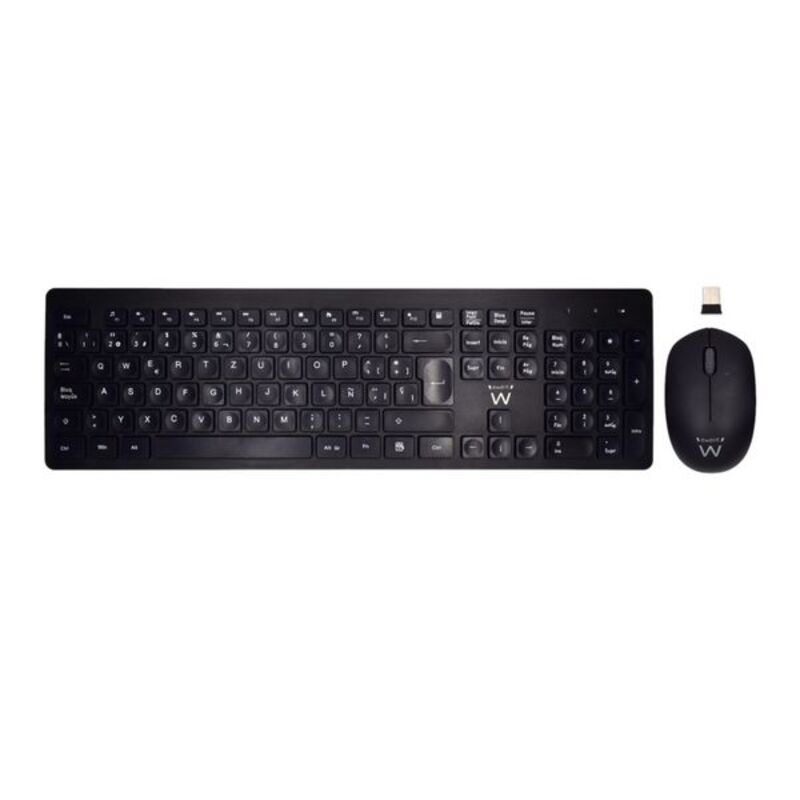Clavier et souris sans fil Ewent EW3256 2.4 GHz Noir