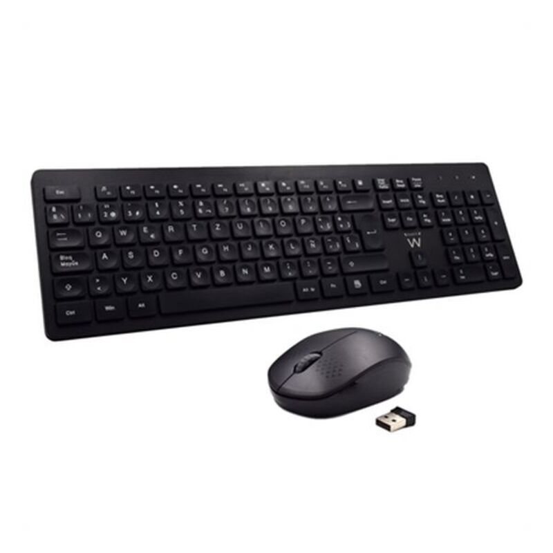 Clavier et souris sans fil Ewent EW3256 2.4 GHz Noir