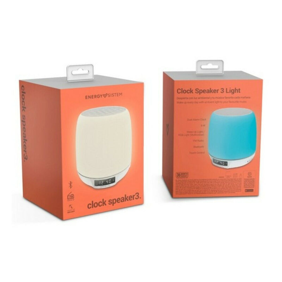 Radio-réveil avec Chargeur sans fil Energy Sistem Clock Speaker 3 Bluetooth RGB 8W
