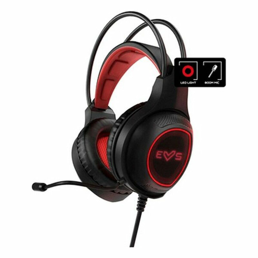 Casques avec Micro Gaming Energy Sistem HESG-2 3.5 mm LED Noir Noir/Rouge