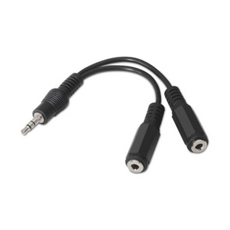 Câble Audio Jack (3,5 mm) Coupleur NANOCABLE 10.24.1200 15 cm Noir