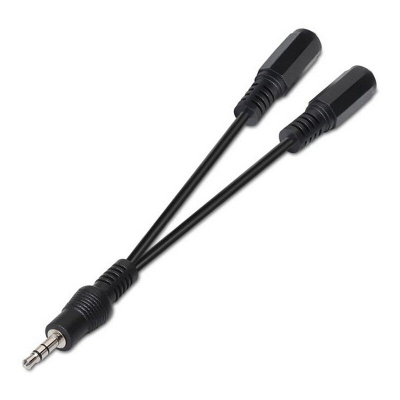 Câble Audio Jack (3,5 mm) Coupleur NANOCABLE 10.24.1200 15 cm Noir