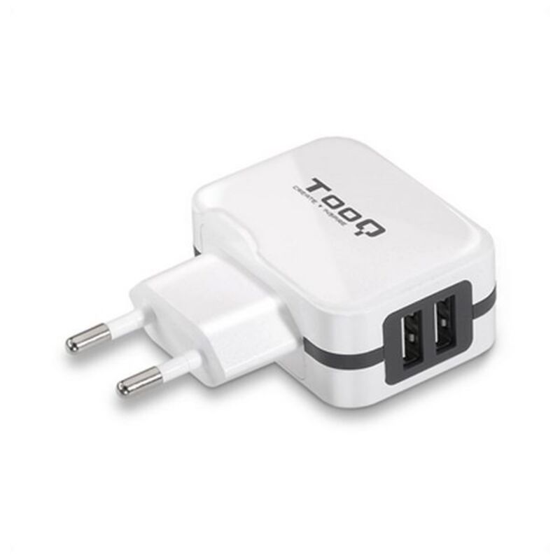 Chargeur mural TooQ AATCAT0150 USB x 2 17W Blanc