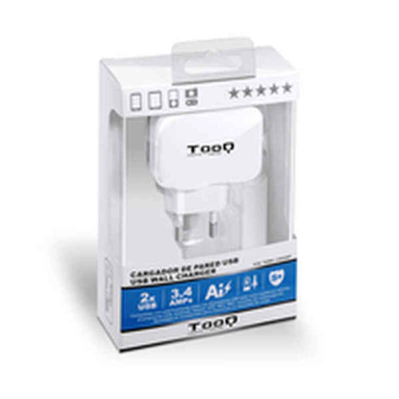 Chargeur mural TooQ TQWC-1S02WT USB x 2 17W