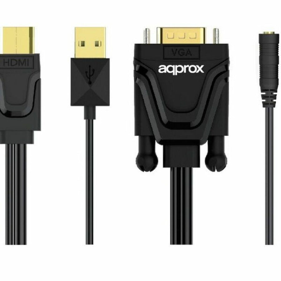 Adaptateur HDMI vers VGA approx! APPC22 3,5 mm USB 60 Hz