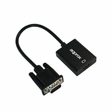 Adaptateur VGA vers HDMI avec Audio approx! APPC25 3,5 mm Micro USB 20 cm 720p/1080i/1080p