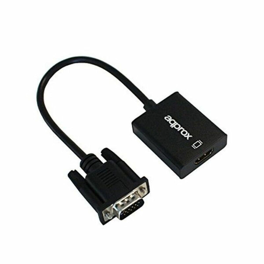 Adaptateur VGA vers HDMI avec Audio approx! APPC25 3,5 mm Micro USB 20 cm 720p/1080i/1080p