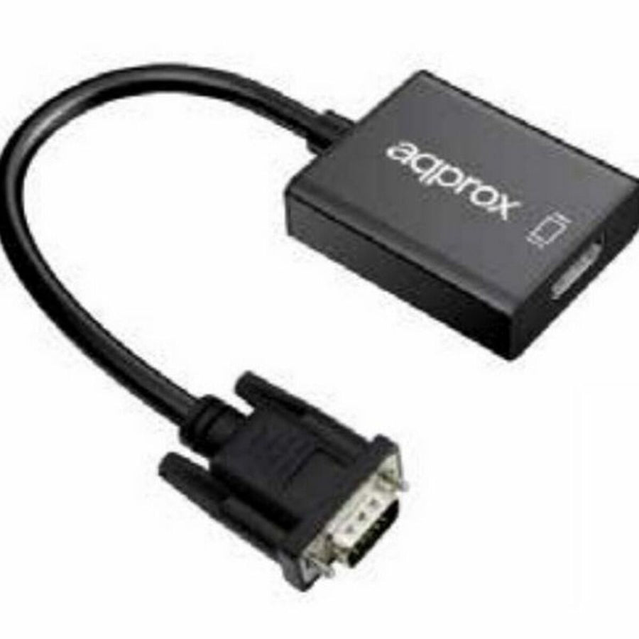 Adaptateur VGA vers HDMI avec Audio approx! APPC25 3,5 mm Micro USB 20 cm 720p/1080i/1080p