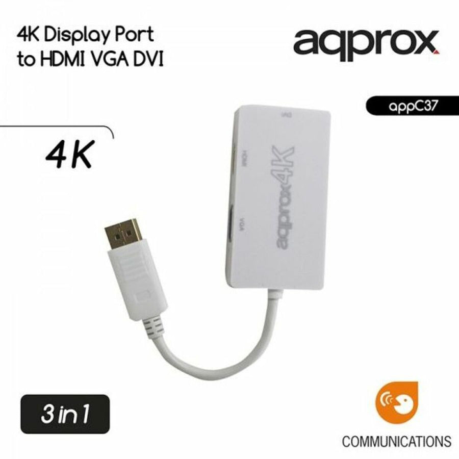 Adaptateur DisplayPort vers HDMI approx! AISCCI0302 APPC37 DVI VGA Blanc