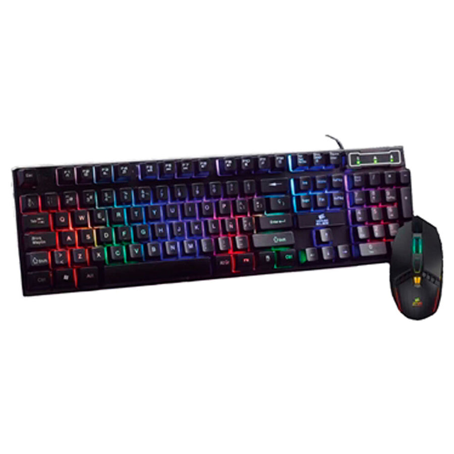 Clavier et Souris Gaming ELBE PTR-103 G Noir