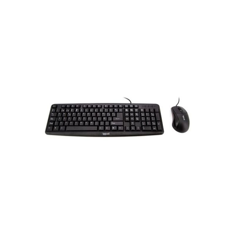 clavier et souris iggual COM-CK-BASIC QWERTY USB Noir