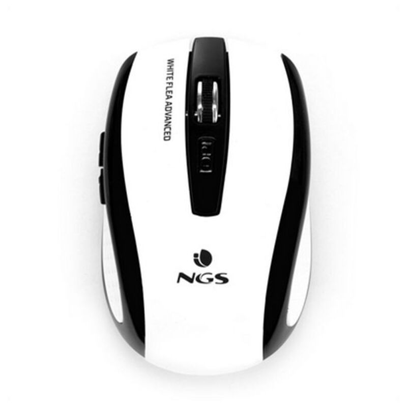 Souris Optique Sans Fil NGS White Flea Advanced 800/1600 dpi Blanc/Noir