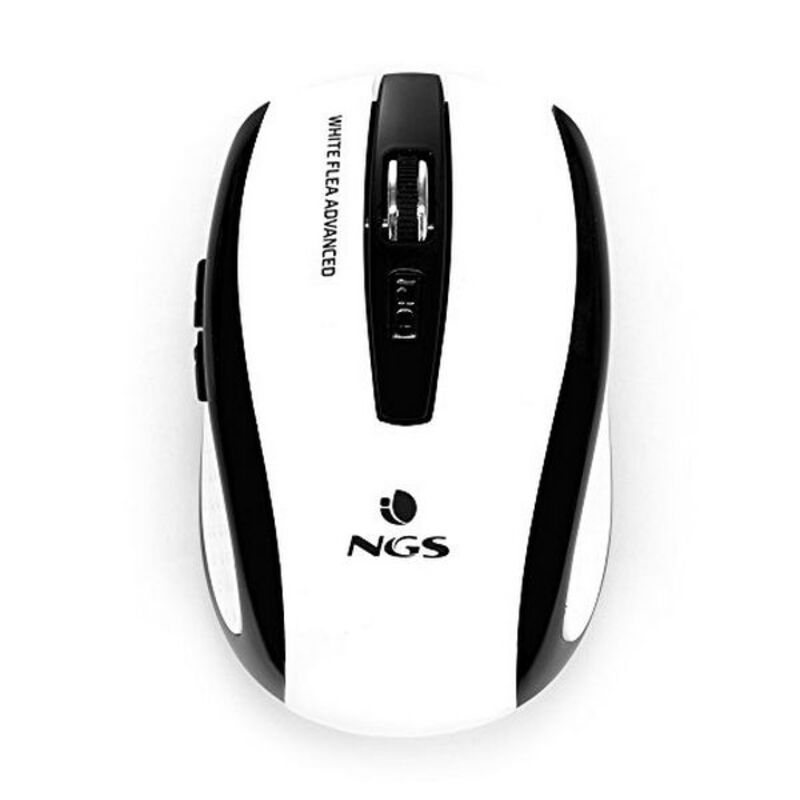 Souris Optique Sans Fil NGS White Flea Advanced 800/1600 dpi Blanc/Noir