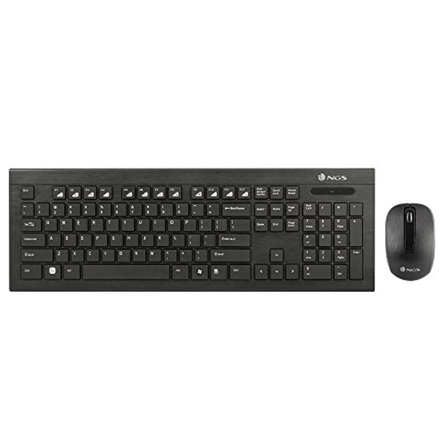clavier et souris NGS Dragonfly Kit Noir Sans fil
