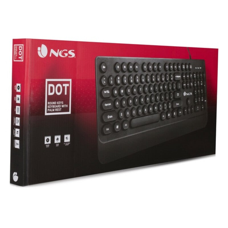 Clavier 104 Touches NGS Dot USB Noir