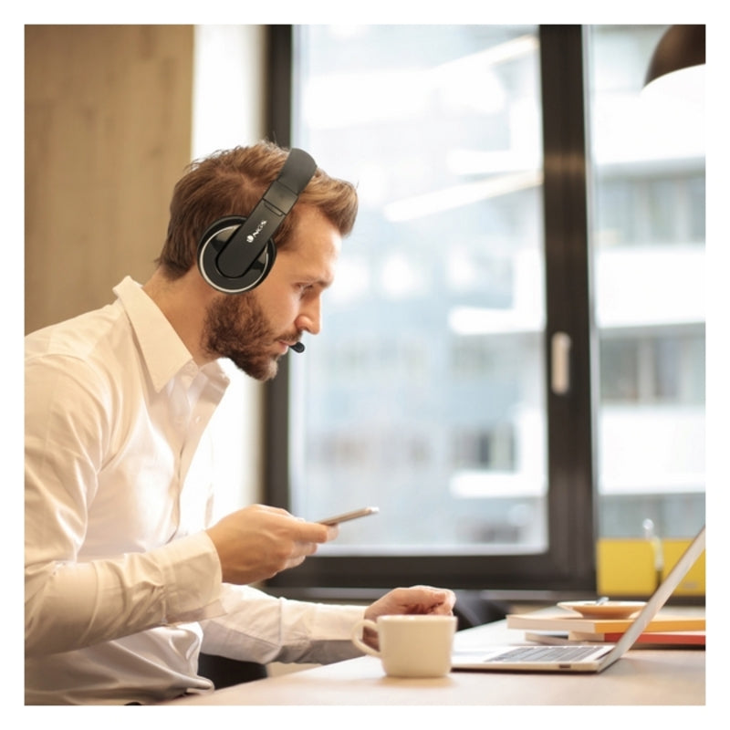 Casques avec Microphone NGS VOX800USB Noir