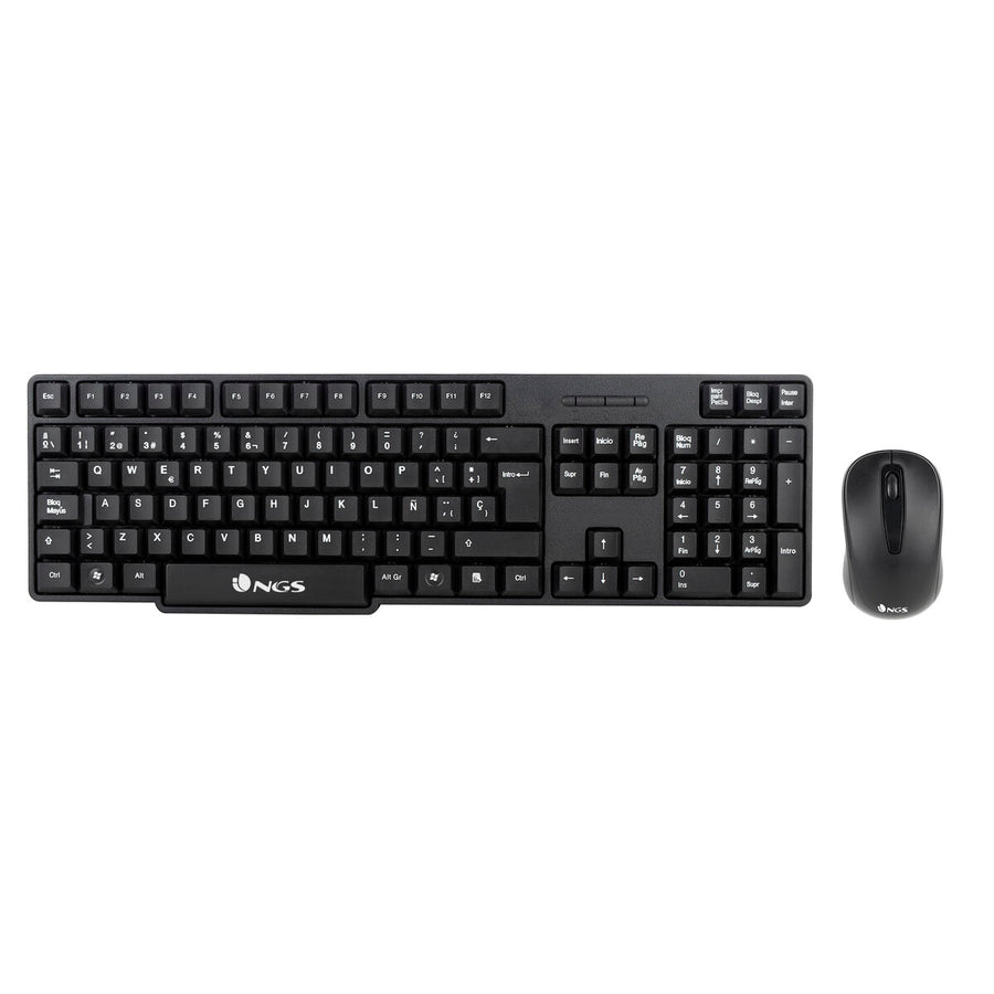 clavier et souris NGS EUPHORIAKIT Noir Sans fil
