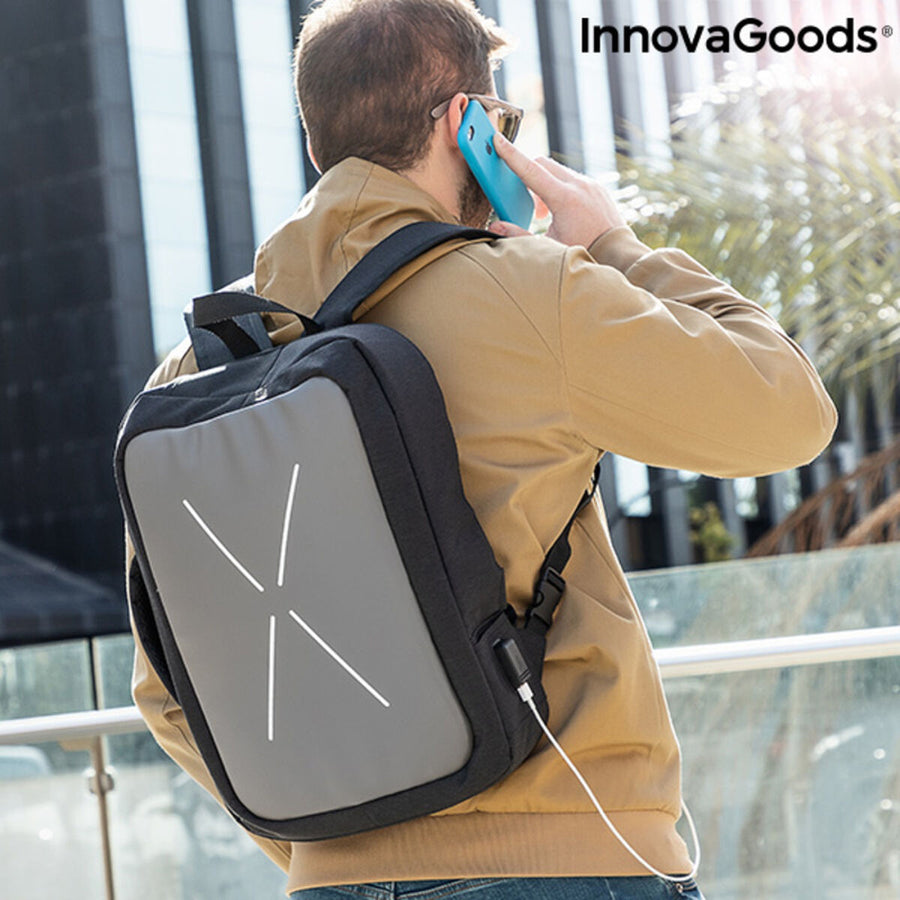 Sac à dos-valise antivol 2 en 1 InnovaGoods Brifty (Reconditionné A)