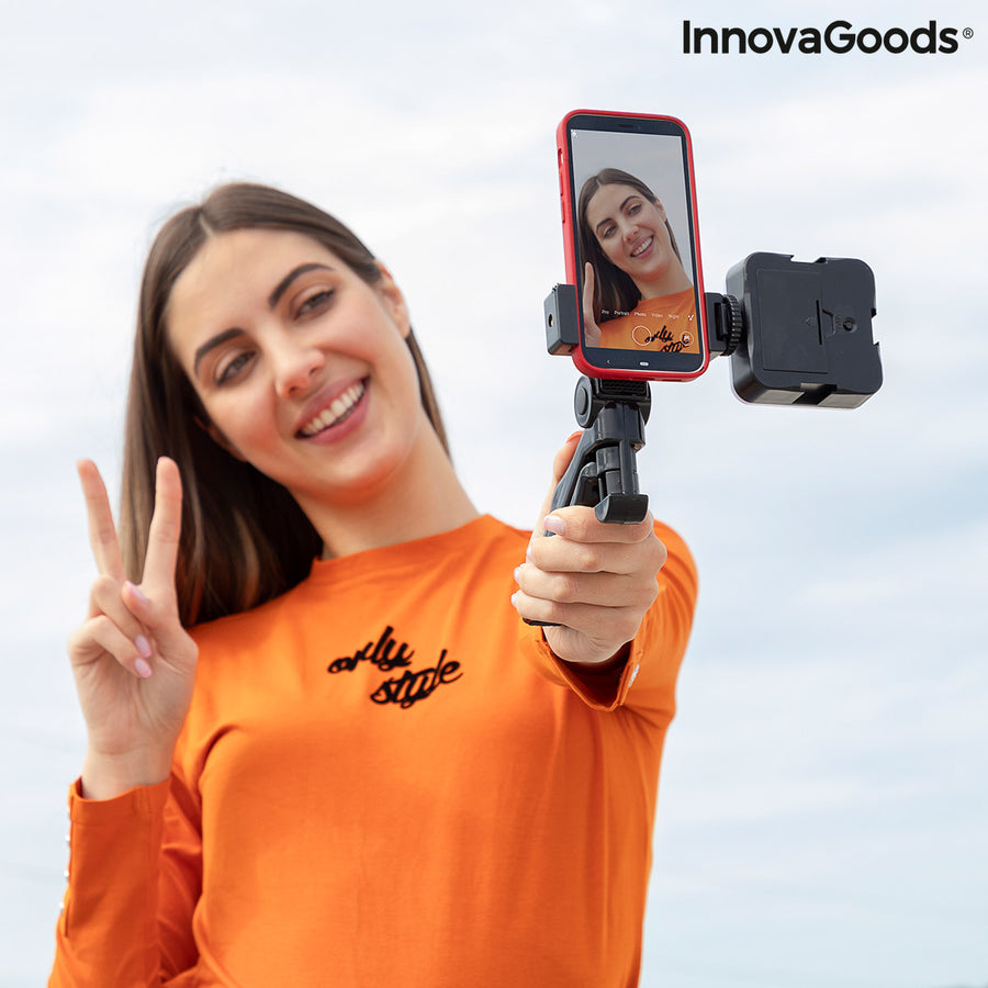 Kit Vlogging avec Lumière, Micro y Télécommande Plodni InnovaGoods 6 Pièces