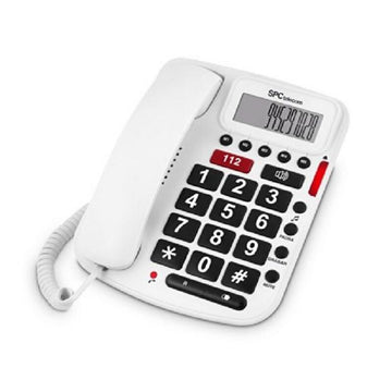 Téléphone Fixe pour Personnes Âgées SPC 3293B Blanc