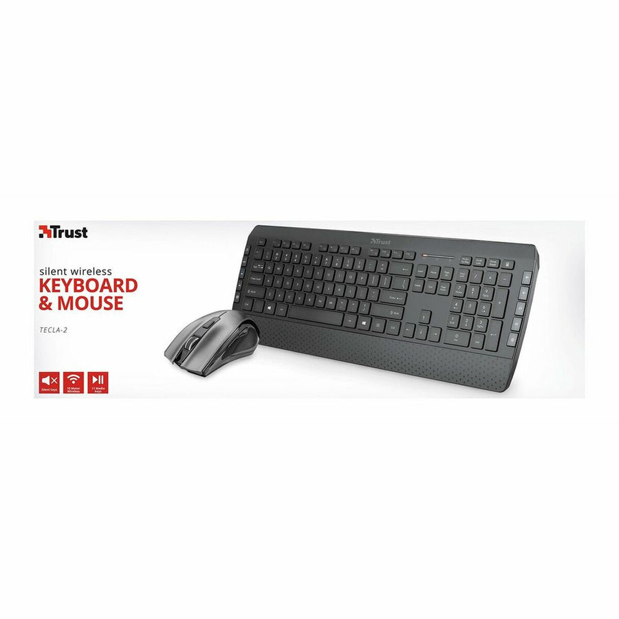 clavier et souris Trust 23475                Noir Sans fil