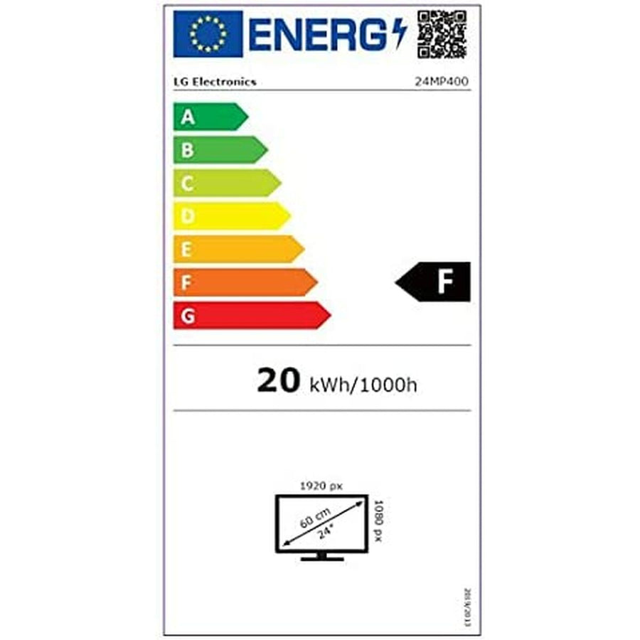 Écran LG Noir HDMI 24