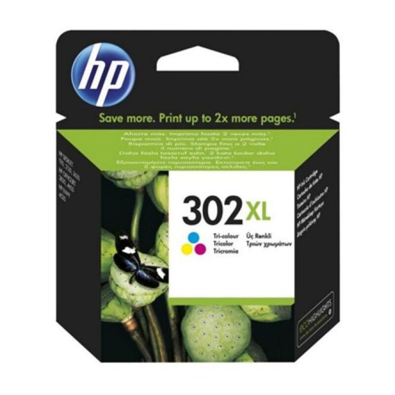 Cartouche d'Encre Compatible HP 302XL (F6U67AE) Tricolore Jaune Cyan Magenta