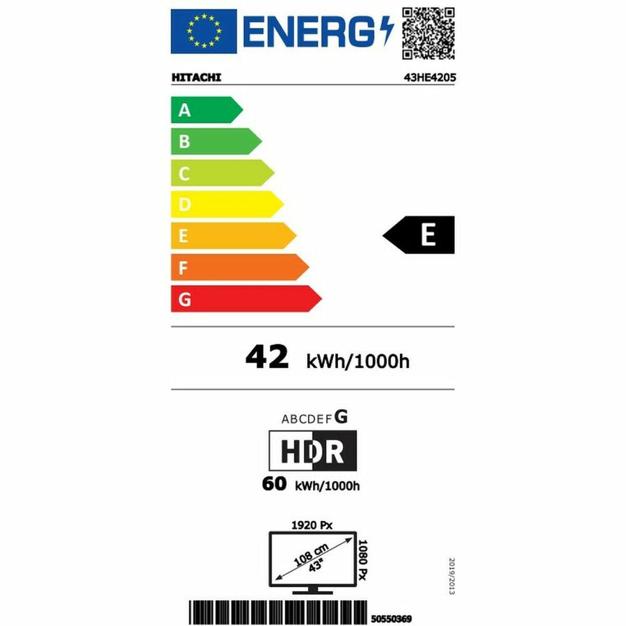 TV intelligente Hitachi 43HE4250 43